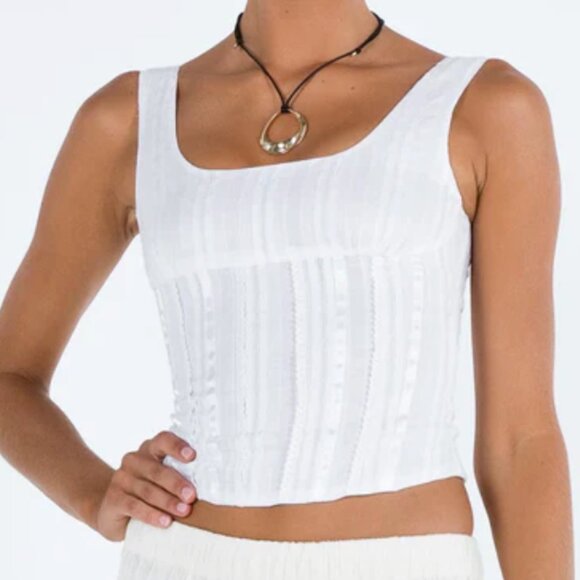 Princess Polly Tops - *NWT* Princess Polly Lorinda Tank - White